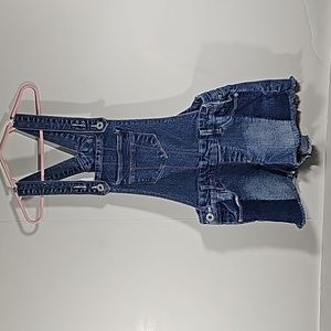 Arizona Girls Jean Short Overalls Size 8 Reg